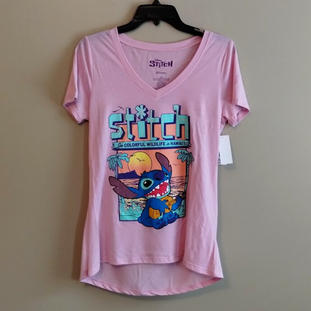 Women's Disney Lilo & Stich Hawaiian T-Shirt, Med - NWT